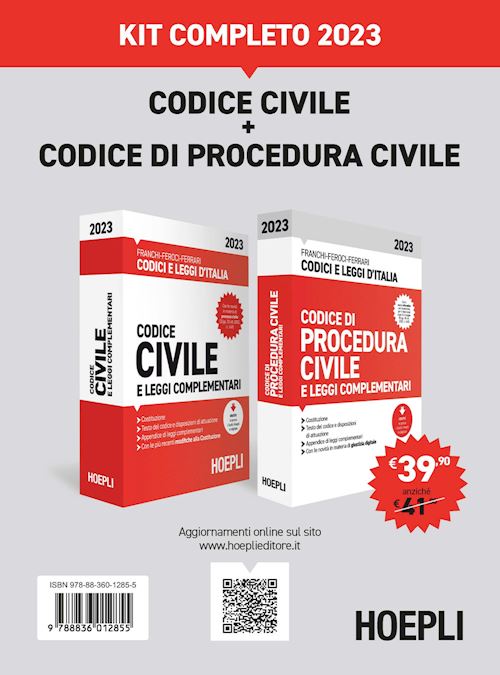 Kit completo Codice civile e Codice di Procedura civile 2023
