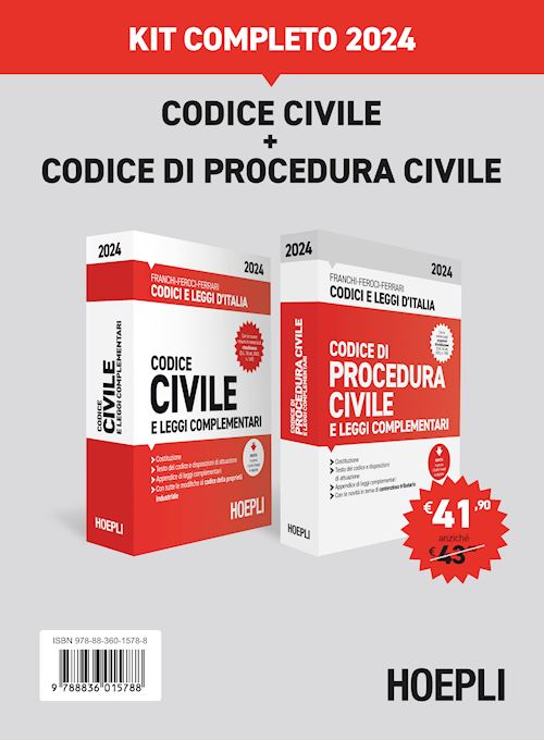 Kit completo Codice civile e Codice di procedura civile 2024