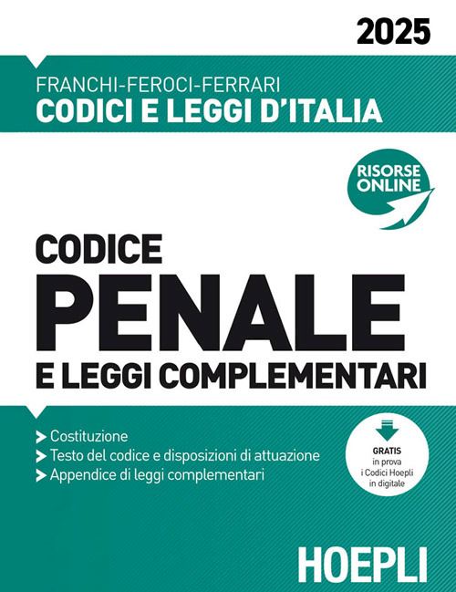 Codice penale e leggi complementari 2025