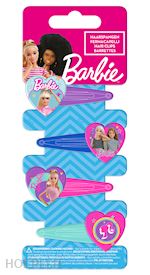  - barbie: joy toy - 4 fermagli per capelli su cartoncino 5x15 cm