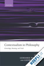 preyer gerhard; peter georg - contextualism in philosophy