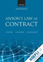 beatson fba jack; burrows fba qc (hon) andrew; cartwright john - anson's law of contract