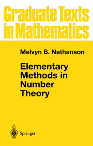 nathanson melvyn b. - elementary methods in number theory