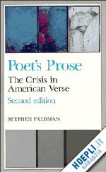 fredman stephen - poet's prose