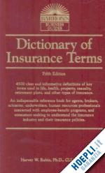 rubin harvey w. - dictionary of insurance terms