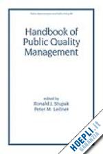 stupak/leitner - handbook of public quality management