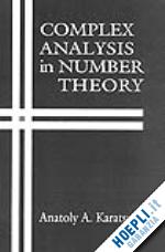 karatsuba anatoly a. - complex analysis in number theory
