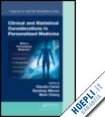 carini claudio (curatore); menon sandeep m (curatore); chang mark (curatore) - clinical and statistical considerations in personalized medicine