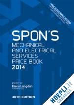 langdon davis (curatore) - spon's mechanical and electrical services price book 2014