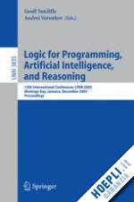 sutcliffe geoff (curatore); voronkov andrei (curatore) - logic for programming, artificial intelligence, and reasoning