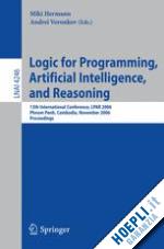 hermann miki (curatore); voronkov andrei (curatore) - logic for programming, artificial intelligence, and reasoning