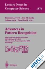 ferri francesc j. (curatore); inesta jose m. (curatore); amin adnan (curatore); pudil pavel (curatore) - advances in pattern recognition