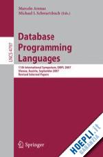 arenas marcelo (curatore); schwartzbach michael i. (curatore) - database programming languages