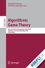 monien burkhard (curatore); schroeder ulf-peter (curatore) - algorithmic game theory