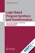 hanus michael (curatore) - logic-based program synthesis and transformation