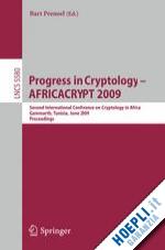 preneel bart (curatore) - progress in cryptology -- africacrypt 2009