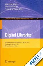 agosti maristella (curatore); esposito floriana (curatore); thanos costantino (curatore) - digital libraries