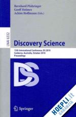 pfahringer bernahrd (curatore); holmes geoff (curatore); hoffman achim (curatore) - discovery science