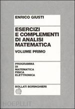Image of ESERCIZI E COMPLEMENTI DI ANALISI MATEMATICA. VOL. 1