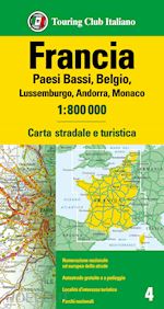 Image of FRANCIA PAESI BASSI BELGIO LUSSEMBURGO ANDORRA MONACO 1:800.000 CARTA STRADALE