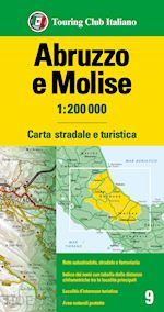 Image of ABRUZZO E MOLISE CARTA STRADALE E TURISTICA TCI 2024 SCALA 1:200.000