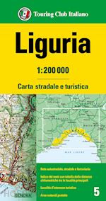 Image of LIGURIA CARTA STRADALE E TURISTICA TCI 2024 SCALA 1:200.000