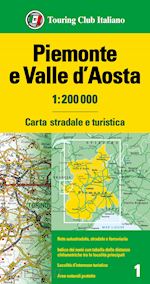 aa.vv. - piemonte e valle d'aosta carta stradale e turistica tci 2024