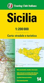 Image of SICILIA CARTA STRADALE E TURISTICA TCI 2024