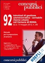  - 92 istruttori di gestione amministrativo-contabile risorse umane nel comune di roma