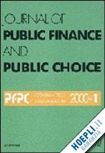 da empoli domenico - journal of public finance and public choice. economia delle scelte pubbliche (2000). vol. 1