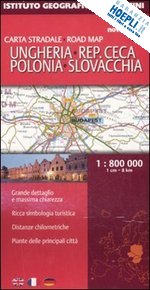 aa.vv. - ungheria repubblica ceca polonia slovacchia carta stradale 2007