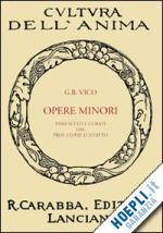 vico giambattista - opere minori