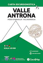 Image of CARTA ESCURSIONISTICA VALLE ANTRONA. SCALA 1:25.000. EDIZ. ITALIANA, INGLESE E T