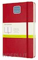 Expanded notebook. Large, plain, hard cover, scarlet red