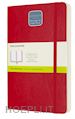 Expanded notebook. Large, plain, soft cover, scarlet red