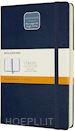 Expanded notebook. Large, ruled, hard cover, sapphire blue