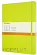 Notebook. Extra-large, ruled, hard cover, lemon green