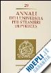 ANNALI DELL'UNIVERSITA' PER STRANIERI DI PERUGIA