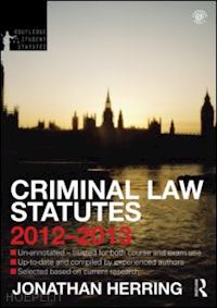 herring jonathan - criminal law statutes 2012-2013