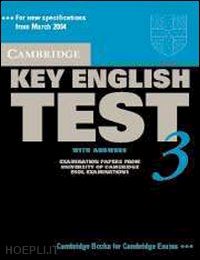 aa.vv. - cambridge key english test 3 - book with answers