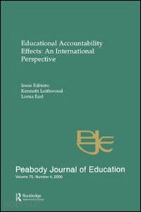 leithwood kenneth (curatore); earl lorna (curatore) - educational accountability effects