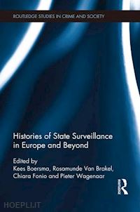 boersma kees (curatore); van brakel rosamunde (curatore); fonio chiara (curatore); wagenaar pieter (curatore) - histories of state surveillance in europe and beyond