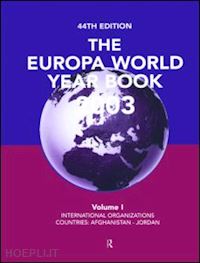 europa publications - europa world year bk 2003  v1