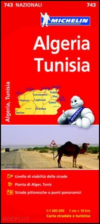 aa.vv. - algeria tunisia carta stradale e turistica michelin 2012 n.743