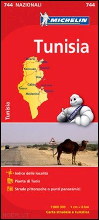 aa.vv. - tunisia carta stradale e turistica michelin 2012 n.744