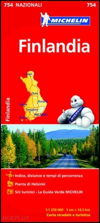 aa.vv. - finlandia carta stradale michelin 2012 n.754
