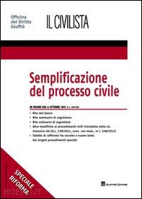 buffone giuseppe - semplificazione del processo civile