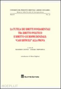 cavino m.(curatore); tripodina c.(curatore) - la tutela dei diritti fondamentali tra diritto politico e diritto giurisprudenziale. «casi difficili» alla prova