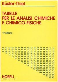 kuster friedrich w.; thiel alfred - tabelle per le analisi chimiche e chimico-fisiche