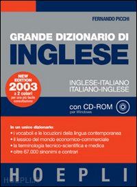 picchi fernando - grande dizionario di inglese. inglese-italiano, italiano-inglese. con cd-rom